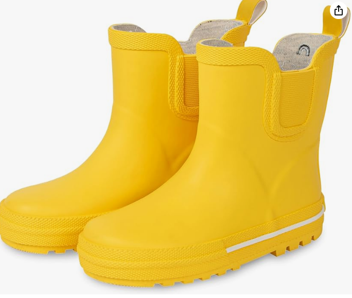 Kids’ Sunny Yellow Waterproof Wellington Boots